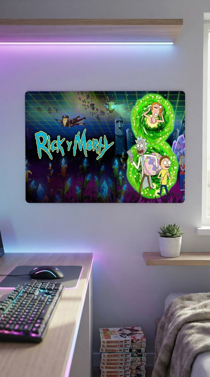 Cuadro metálico Rick y Morti | XEN