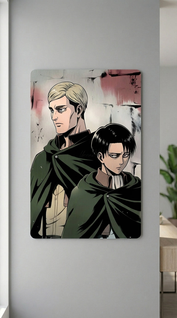 Cuadro metálico  Erwin Smith y Levi Ackerman - Attack on Titan | XEN
