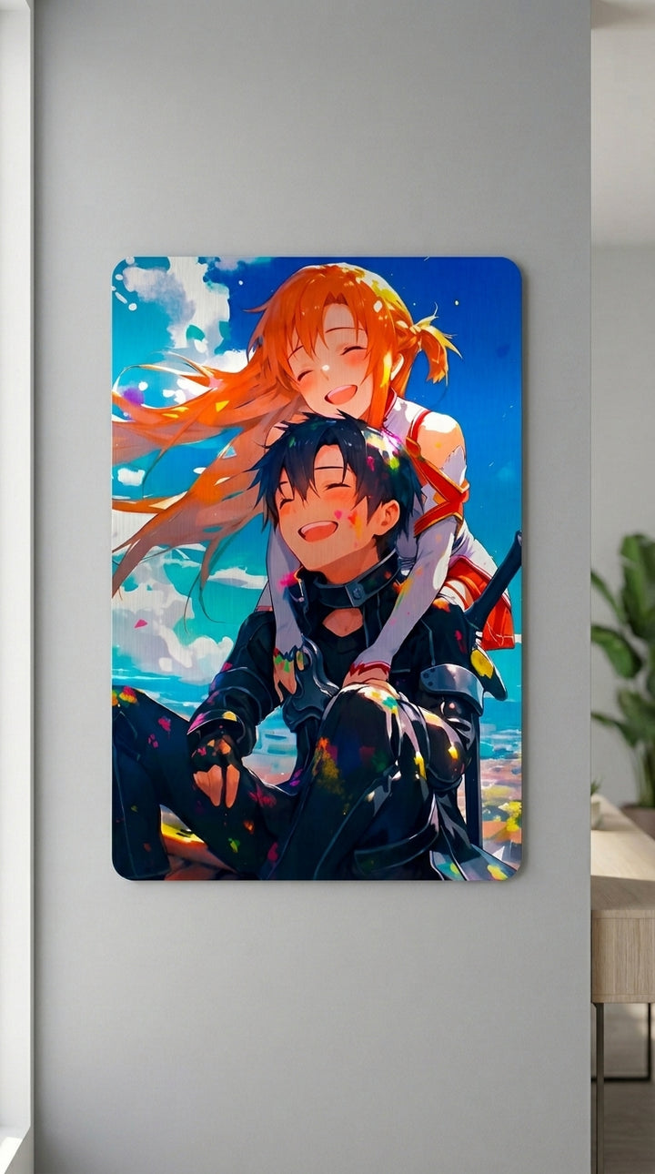 Cuadro metálico Kirito  y Asuna - Sword Art Online | XEN