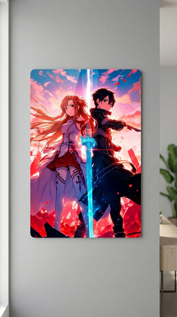 Cuadro metálico Kirito y Asuna - Sword Art Online | XEN