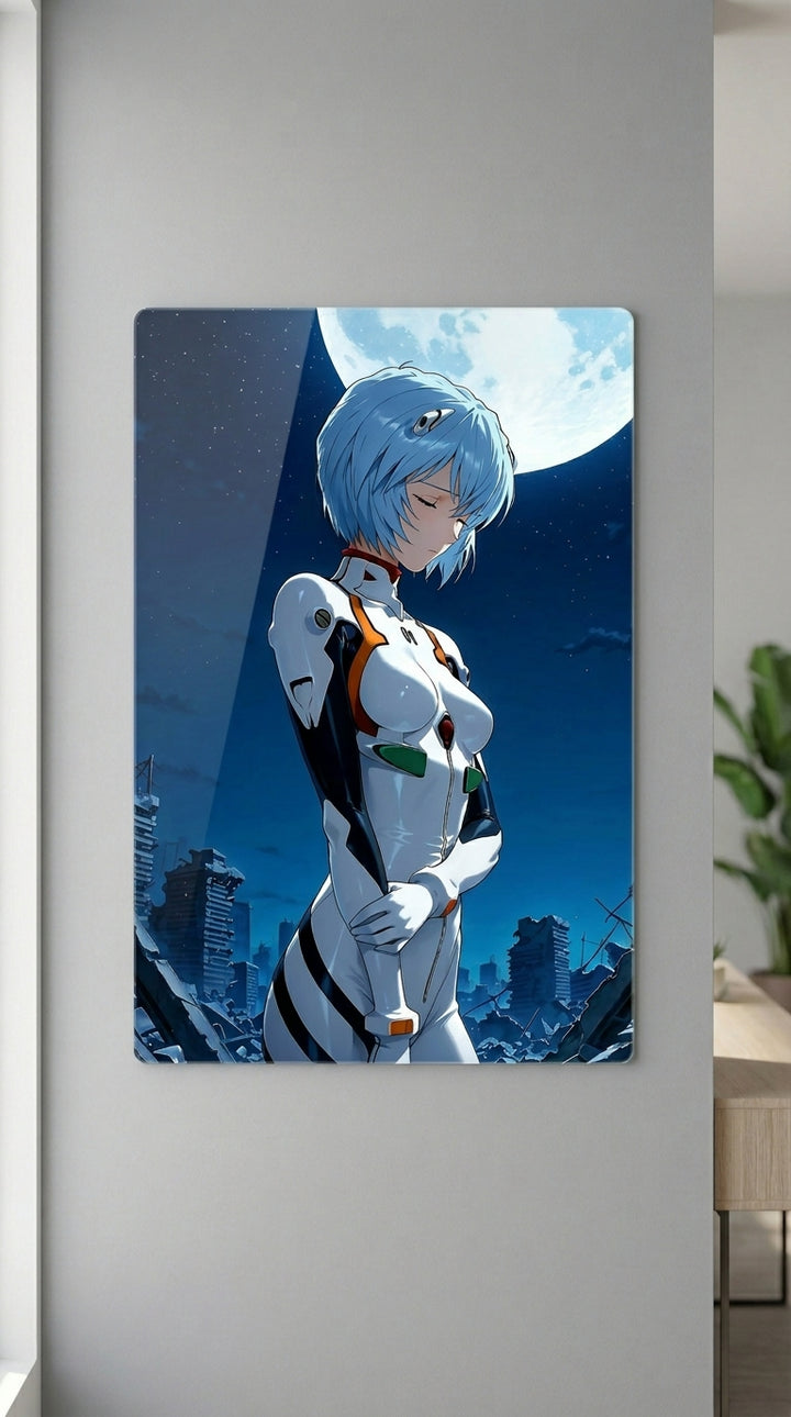 Cuadro metálico Rei Ayanami - Evangelion | XEN