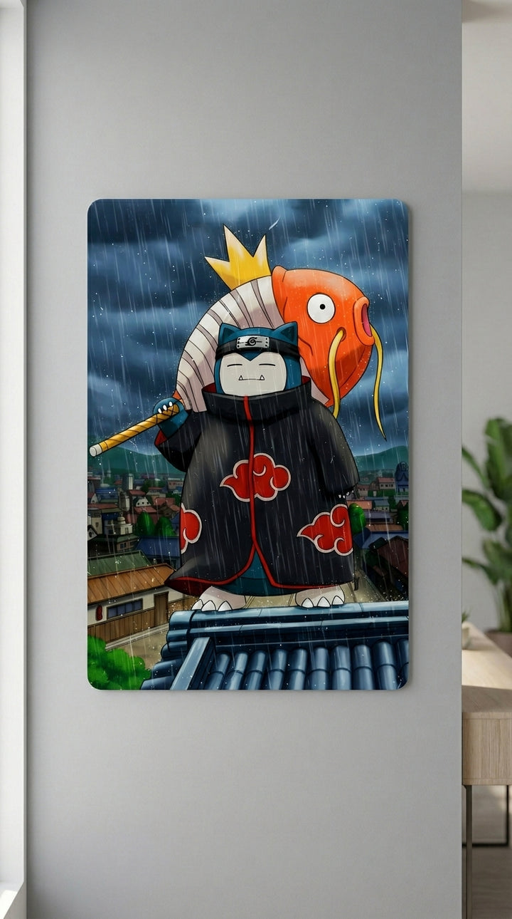 Cuadro metálico Snorlax y Magikarp | XEN
