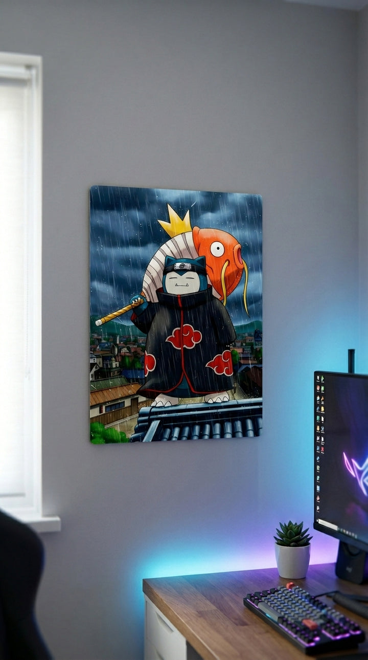 Cuadro metálico Snorlax y Magikarp | XEN