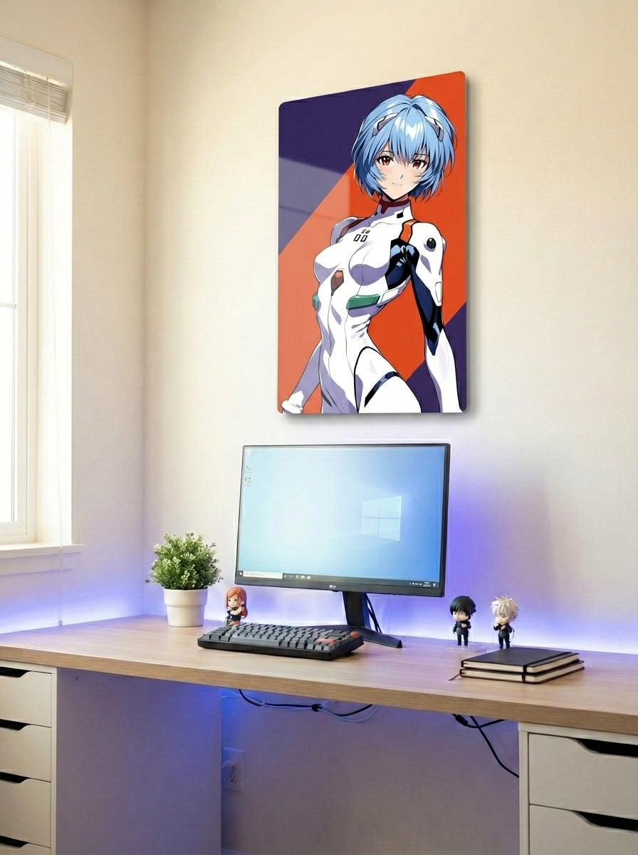Cuadro metálico Rei Ayanami - Evangelion | XEN