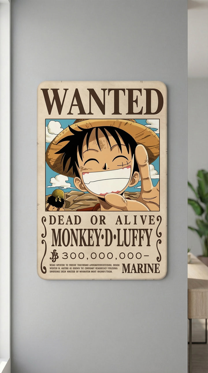 Cuadro metálico One Piece – Luffy Wanted | XEN