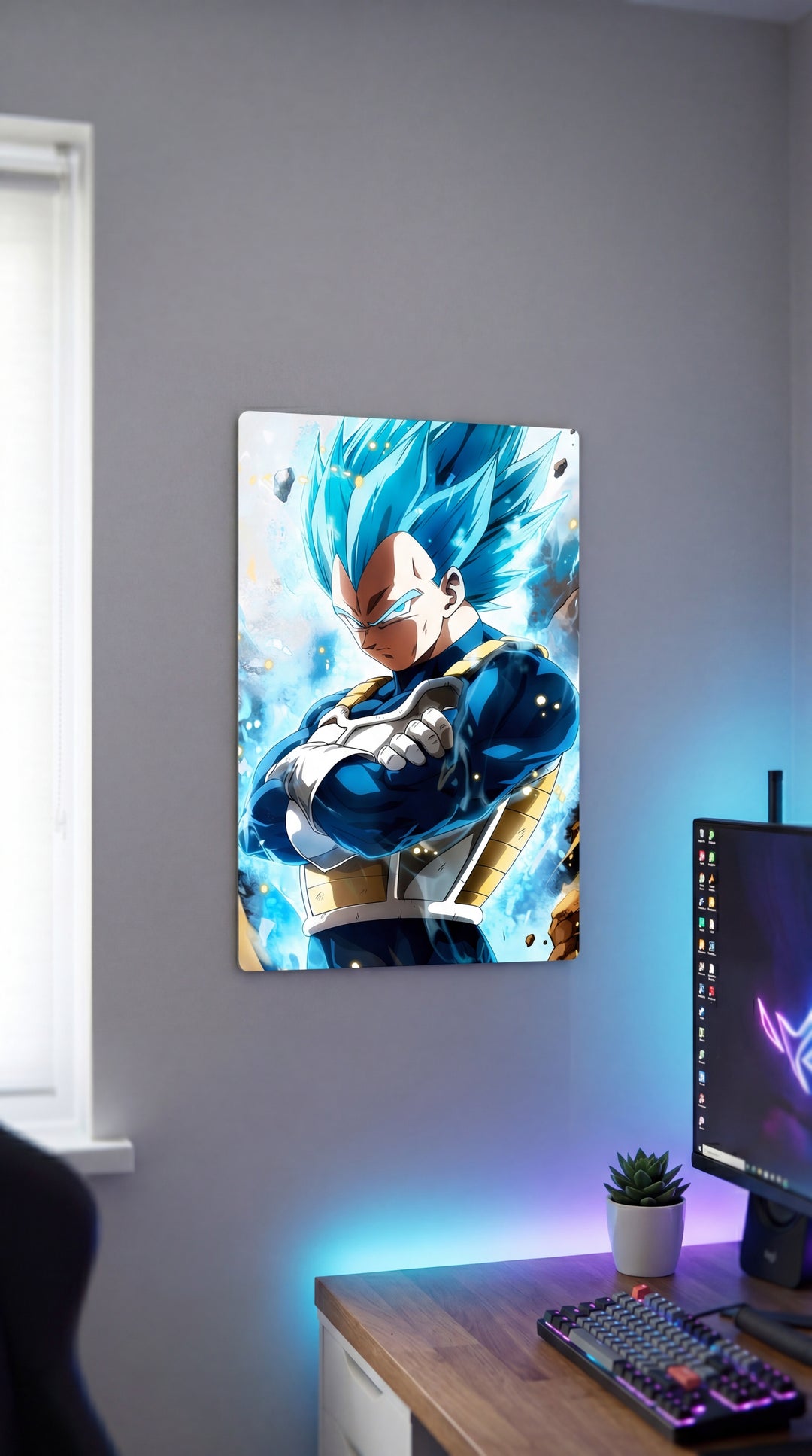 Cuadro metálico DBZ - Vegeta Super Saiyan Blue | XEN