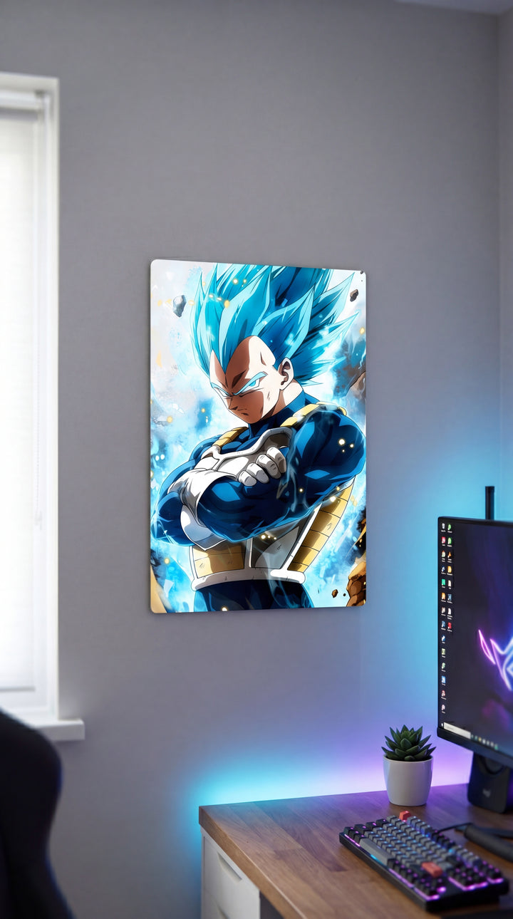 Cuadro metálico DBZ - Vegeta Super Saiyan Blue | XEN