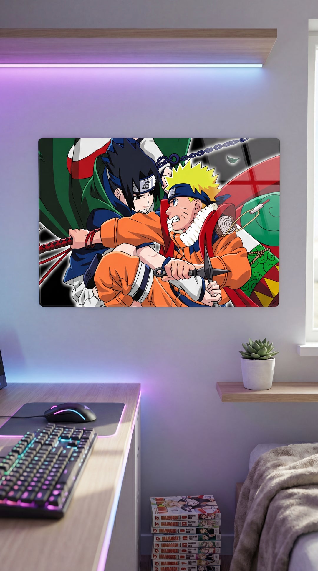Cuadro metálico Naruto vs Sasuke | XEN